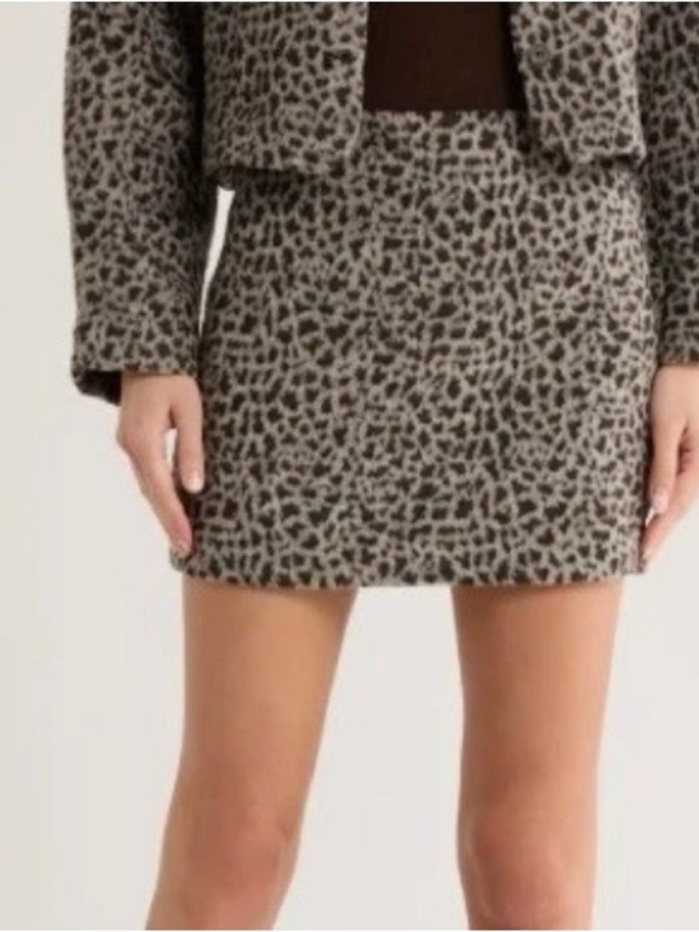 NWT EDIT by Jason Wu Cheetah Print Miniskirt Grey/Black size XS $159